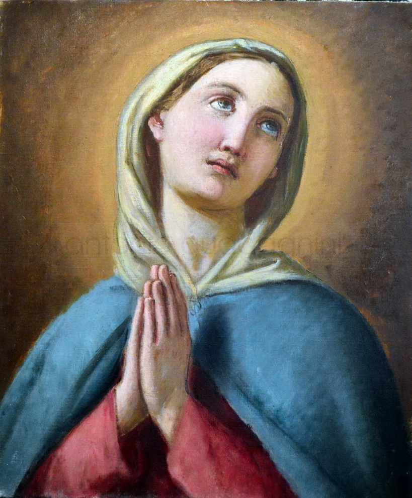 Madonna in preghiera - 1862 - olio su tela cm. 45,5x39 - coll. privata - Esposto nel 2015 a Passirano.